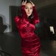 thumbnail image 5 of mfyjkho Vestidos casuales para mujer, Vestido plisado de manga larga para mujer, elegante y a la moda, de color liso. Vestidos de fiesta para mujer m, 5 of 9