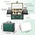 thumbnail image 4 of Estuche de maquillaje GALHUBIS con espejo iluminado impermeable negro, 4 of 8