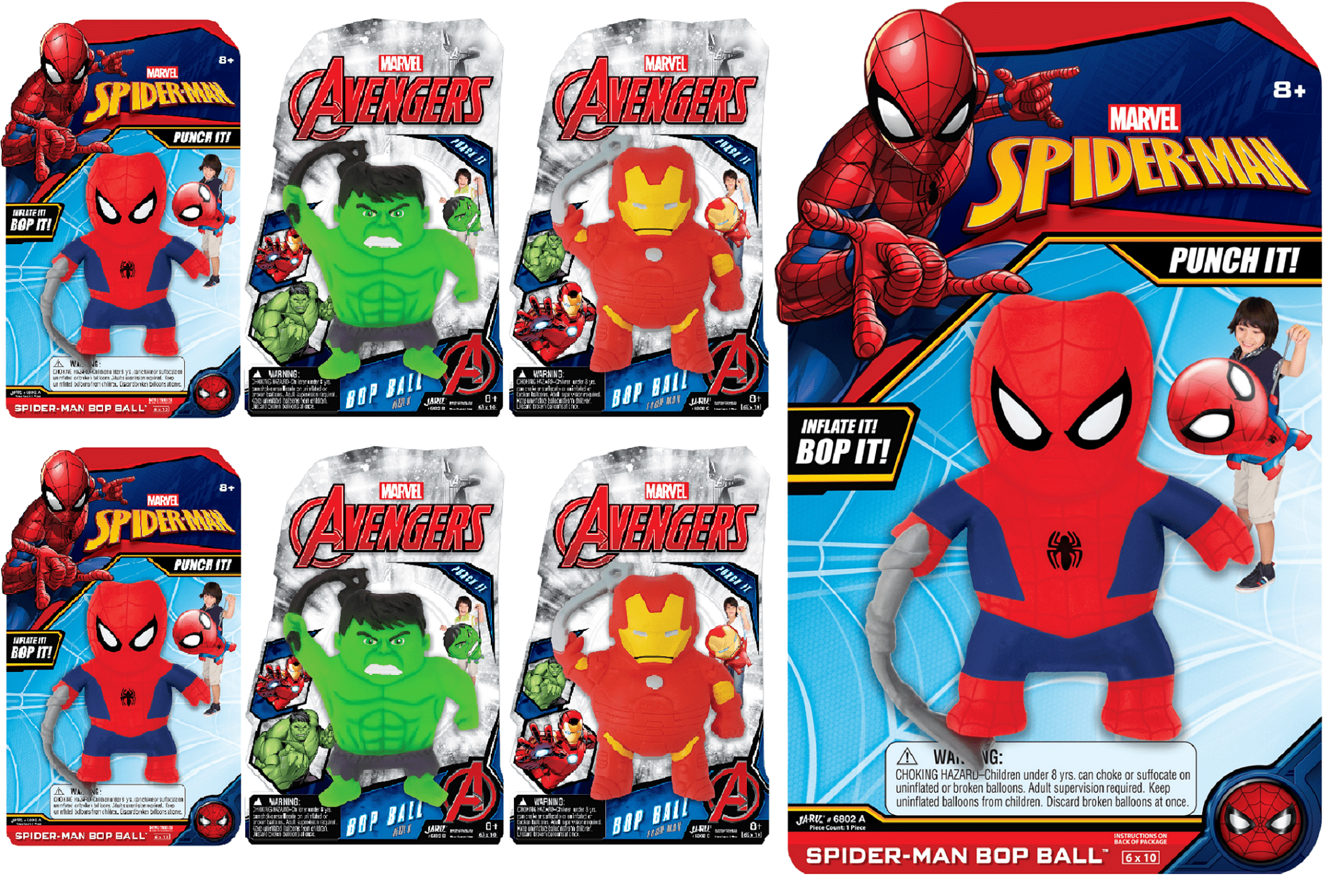 Mini Inflatable Spiderman Man Iron Man Bop Bag Punch Bag Kids Activity Toy 33 cm 