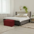 thumbnail image 6 of Twill Rectangle Ottoman Cover Fit Length 33"-40", M-Large, White, 6 of 6
