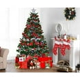 thumbnail image 3 of 34 PC Christmas 1.5" Ball Ornaments. 5 Assorted Style, Small Shatterproof Xmas Decorations for Christmas Tree, Home Holiday, Wedding Party. Tree Ornaments with Hooks Included. (Red), 3 of 7