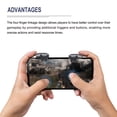 thumbnail image 5 of Unique Bargains Gaming Trigger Mobile Game Controller 1 Pair Six-Finger Linkage Fire Key High Sensitive Black, 5 of 5