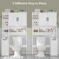 thumbnail image 3 of Frhnenha Over The Toilet Storage Cabinet with Pulley, Bathroom Storage Cabinet with Adjustable Shelf and Open Shelf for Bathroom, Restroom, Laundry, White, 3 of 8