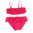 thumbnail image 4 of YMH Cute Kids Baby Girl Bikini Ruffled Solid Color Swimsuit Swimwear Bathing Suit, 4 of 7