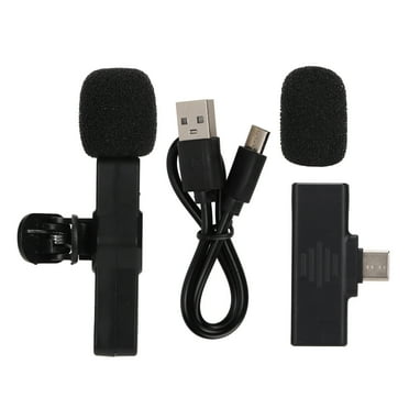 Wireless Lavalier Microphone Plug and Play Rechargeable Portable Microphone for Live Broadcast