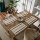 thumbnail image 4 of Nvzi table flag cotton linen striped splicing multi-color woven tassel natural material table flag desktop decoration (multi-color, 400 * 30cm), 4 of 5