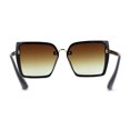 thumbnail image 2 of Womens Metal Bridge Oversize Rectangle Butterfly Diva Sunglasses Black Brown Green, 2 of 4