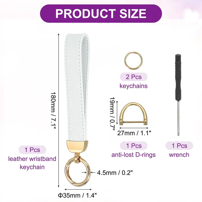 Leather Wristlet Keychain Car Key Chain Wristlet, 7