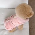 thumbnail image 3 of Ropa de algodón de color sólido para mascotas, ropa de invierno de osos de peluche, ropa cálida de dos patas, ropa gruesa para perros con hebilla de tracción, 3 of 5