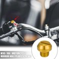 thumbnail image 2 of Unique Bargains Universal M10 Motorcycle Mirror Hole Plugs Screws Mirrors Caps Lock Offs Cover Caps Positive Gold Tone, 2 of 7