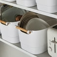 thumbnail image 5 of MERILER Desktop Organizer with Built-in Handles - Multipurpose Storage Bins for Kitchen, Bathroom, and Office Use - Easy to Clean Fabric Baskets, 5 of 5