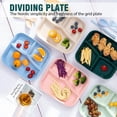 thumbnail image 4 of GHSDFBB Unbreakable Divided Plates 10 Inch 5 PCS, Reusable Wheat Straw Dinner Plates, Microwave and Dishwasher Safe, Perfect for Kids and Adults.\u2026, 4 of 6