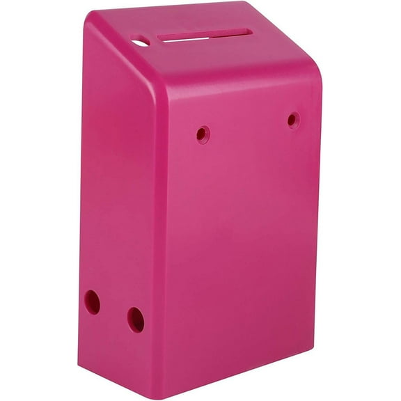 MCB Hard Plastic Charity Donation Boxes or Coin Collection Box, Wall Mount Ballot Box, 6.1" x 3.9" x 2.2" - Pack of 5 Pink