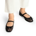thumbnail image 5 of **Dream Pairs Women’s Rhinestone Ballet Flats – Slip-On Flats with Elastic Strap & Bow Detail**, 5 of 8