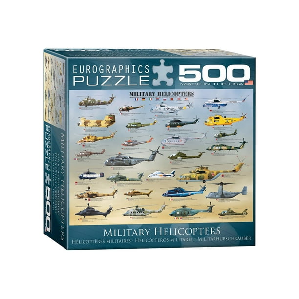EurographicsPuzzles - Hélicoptères Militaires - puzzle - 500 Pièces