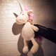 thumbnail image 1 of Unicornio de dibujos animados de 35 cm, juguetes de peluche, serie de dibujos animados, regalo de cumpleaños zhangmengya LED, 1 of 2