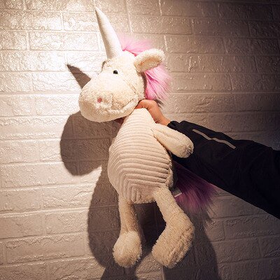 Unicornio de dibujos animados de 35 cm, juguetes de peluche, serie de dibujos animados, regalo de cumpleaños zhangmengya LED