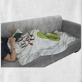 thumbnail image 6 of Valentine's Day Soft Flannel Fleece Throw Blanket, Cartoon Avocado Lovers Pop Culture Keep Calm Slogan, Cozy Plush for Indoor and Outdoor Use, 60" x 80", Grey Green Brown, by Ambesonne, 6 of 6