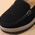 thumbnail image 5 of Womens Chunky Platform Loafers Slip On Comfortable Vegan Faux Leather Shoes for Work & Casual in Black,Size 7, 5 of 9