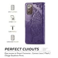 thumbnail image 5 of Samsung Galaxy Note 20 Wallet Case, Mantto Bling Butterfly Flower PU Leather Flip Phone Cover Credit Cards Slot Shockproof Protective Kickstand Case for Samsung Galaxy Note 20, Purple, 5 of 9