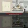 thumbnail image 4 of ENERLITES Screwless Double Toggle Switch Wall Plate, Child Safe Dual Cover, Standard Size 2-Gang, Unbreakable Polycarbonate Thermoplastic, Light Almond, 4 of 5
