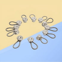 VANIDO Metal Extended Button Extender Collar Dress Shirts Neck Shirt Metal Extenders Elastic Buttons Extended(0.39X0.67X0.16Inches)