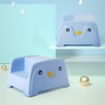 thumbnail image 3 of MasteelfCA 1pc Children Anti Hands Step Footstool Two Step Stool Cartoon Design for Toddler Kids (Blue), 3 of 7