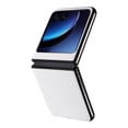 thumbnail image 4 of Case for Motorola Razr 40 Ultra Lytchee Pattern PU Leather Folding Cover, Compatible with MagSafe Wireless Charging, Rugged PC Shockproof Lens Protection Anti-Scratches Slim Case, White, 4 of 11