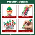 thumbnail image 4 of 48 pcs Christmas Multicolor Ballpoint Pens 4 Colors in 1, Retractable 0.7mm Cartoon Cute Fun Pens for Santa Snowman Writing Pens (Random style), 4 of 9