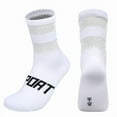 thumbnail image 1 of Cotton Reflective Cycling Socks High-Visibility Breathable Athletic Socks Bike Riding Running Socks for Men and Women White, 1 of 2