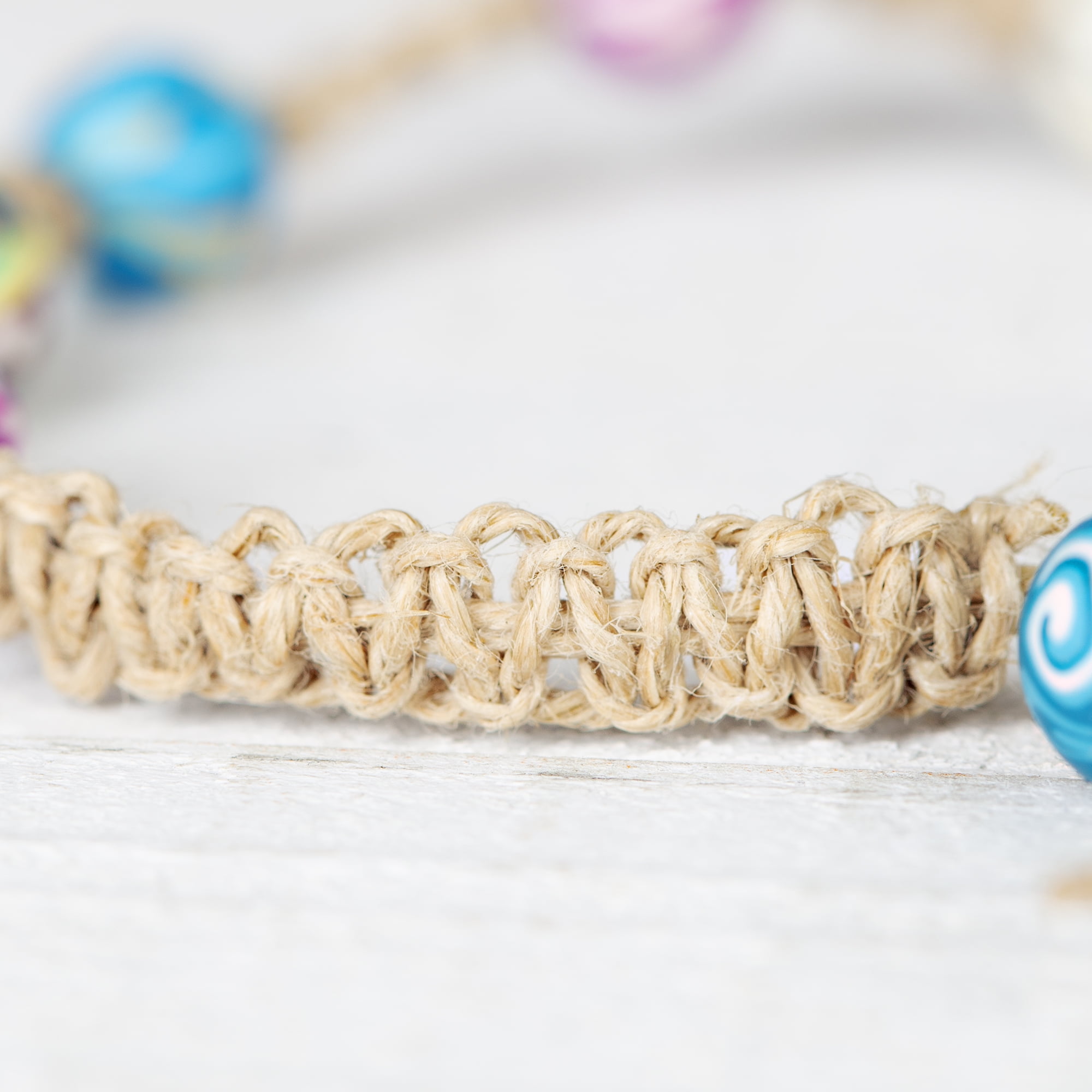Hemp Cord Diy Macrame Bracelet With Beads Bracelet Tutorial Making