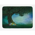 thumbnail image 1 of Forest Bath Mat, Fairytale Little Red Riding Hood Forest at Night with Flowers and Stars Image Print, Non-Slip Plush Mat Bathroom Kitchen Laundry Room Decor, 29.5 X 17.5 Inches, Multicolor, Ambesonne, 1 of 2