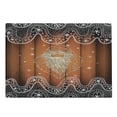 thumbnail image 1 of Christmas Cutting Board, Outline Style Santa Design on Rustic Graphic Boards with Swirls and Snowflakes, Decorative Tempered Glass Cutting and Serving Board, in 3 Sizes, by Ambesonne, 1 of 2