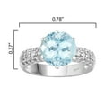 thumbnail image 3 of Sterling Silver with Natural Aquamarine and White Topaz Classic Ring, 3 of 3