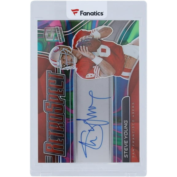 Steve Young San Francisco 49ers Autographed 2021 Panini Spectra Psychedlic #RS-SY #3/4 Card - Fanatics Authentic Certified