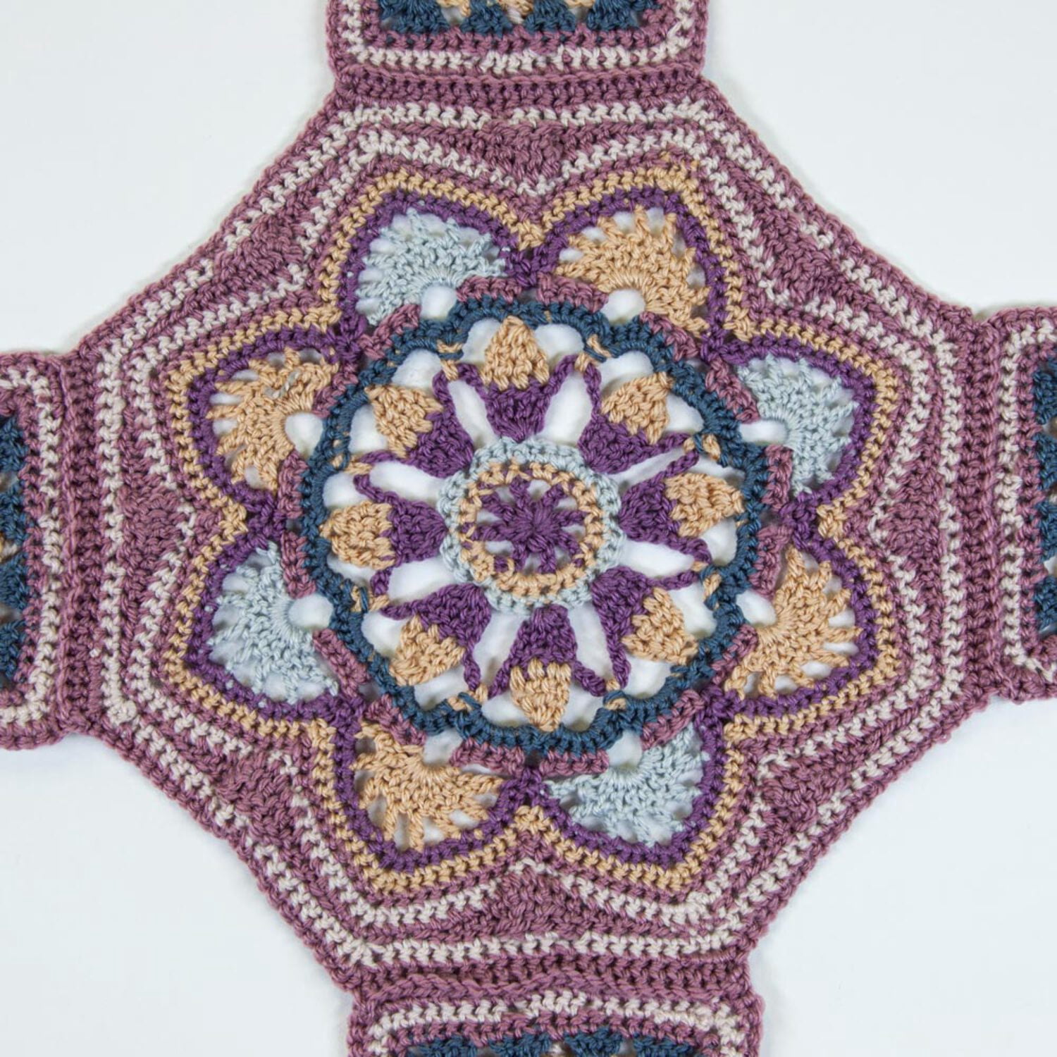 Persian Tiles Throw (Mary Maxim Mellowspun DK) - Walmart.com