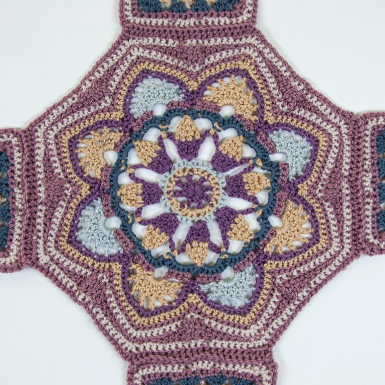 Persian Tiles Throw (Mary Maxim Mellowspun DK) - Walmart.com