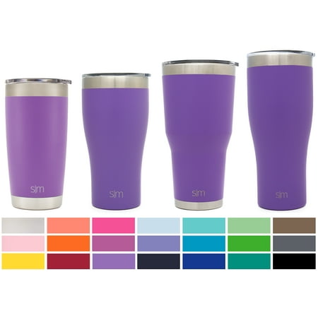 Simple Modern 22oz Slim Cruiser Tumbler - Vacuum Insulated Double Wall Internally Threaded Lid - Travel Mug 18/8 Stainless Steel Thermos Purple - Lilac