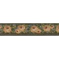 thumbnail image 2 of Roses Jaunes Fleuries Papier Peint Floral Vert Bord Design Rétro, Rouleau 15' x 5,25'', 2 of 3