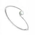 thumbnail image 3 of Sterling Silver with Cultured Pearl Bangle Bracelet-7.25'', 3 of 4