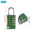 thumbnail image 2 of Security Steel Cable with 4 Digit Combination Lock, 2 Set 1.6Ft Coated Safety Wire Rope Double Loop Padlock, Green, 2 of 7