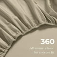 thumbnail image 6 of Superior Egyptian Cotton Deep Pocket 650 TC Sheet Set, Twin, Linen, 6 of 9