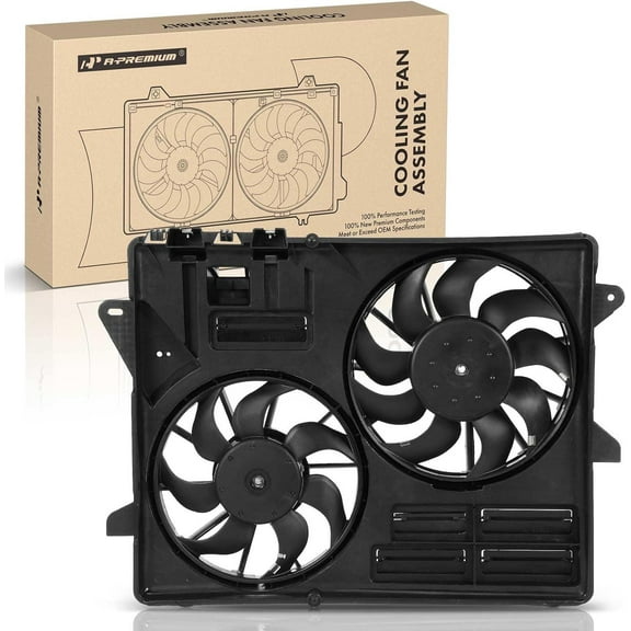 A-Premium Engine Radiator Cooling Fan Assembly Compatible with Ford Mustang 2015-2021, 3.7L 5.0L 5.2L, with Motor