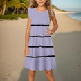 thumbnail image 6 of Mceream Girls Dresses Size 10-12 Fancy Crewneck Mesh A Line Casual Party Dresses with Pockets Swing Flowy Tiered Midi Sleeveless Sundress Summer Dresses Plus Size Ropa De Bebe NiñA, 6 of 7