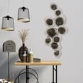 thumbnail image 3 of Modernist Botanical Flowers, Abstract Metal Wall Sculpture, Contemporary Decor, White, Black and Gold, Iron, 52 Inches (132 cm) Oversized, 3 of 7