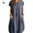 thumbnail image 4 of serony Robe en Polyester pour Femmes Sans Manches Ample Pull de Remplacement Filles Vêtements Décontractés Respirants à la Mode Robes pour Filles Vêtements Gris TG, 4 of 5