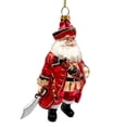 thumbnail image 3 of Santa Pirate Glass Christmas Ornament, Sea Sailer Bandit Unique Tree Decor, 3 of 4