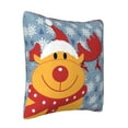 thumbnail image 2 of ZICANCN Decorative Throw Pillow Covers , Rudolph Reindeer Couch Sofa Decorative Knit Pillow Covers for Living Room Farmhouse 12"x12", 2 of 8