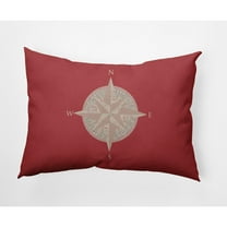 E by Design Compass Nautical Indoor/Outdoor Lumbar Throw Pillow