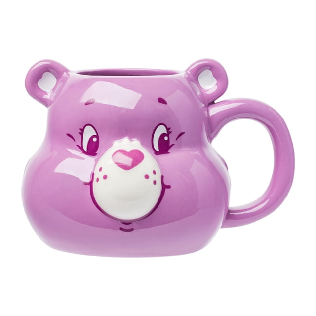 Silver Buffalo Care Bears - Taza esculpida 3D de cerámica con oso compartido, 20 onzas